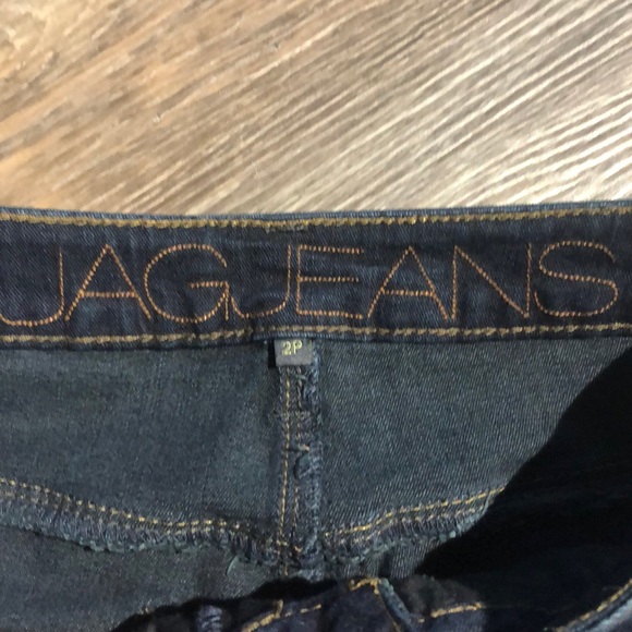 Dark Wash Jag Mid Rise Boot Cut Jeans Sz 2P - Picture 3 of 6